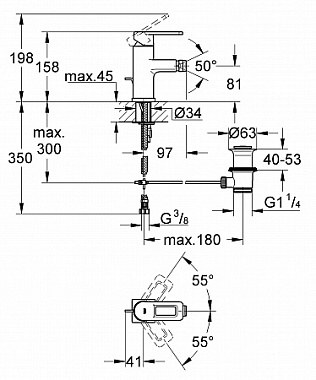 Смеситель для биде GROHE Quadra 32636000 хром