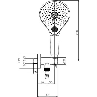 Душевой комплект BOSSINI Syncronia C12033.021 золото