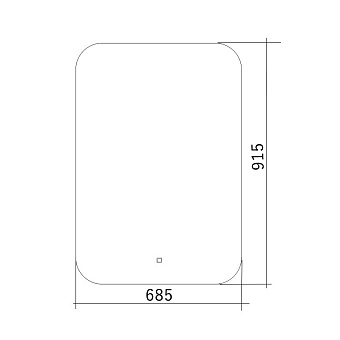 Зеркало Azario Паллада LED-00002242 91,5х68,5см с подсветкой