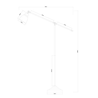 Торшер Arte Lamp BRACCIO A2054PN-1BK 60Вт E27