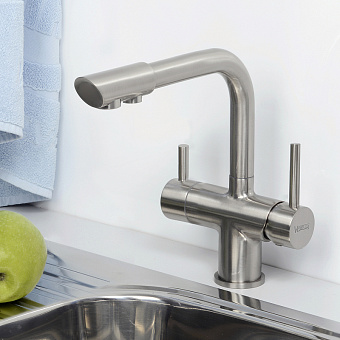 Смеситель для кухни WASSERKRAFT A8027 поворотный излив никель