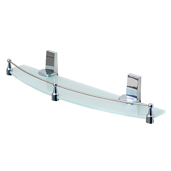 Полка в ванную округлая WASSERKRAFT Lopau K-6000 K-6044 1-ярусная 12,5х50см хром