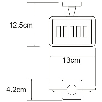 Мыльница WASSERKRAFT Dill K-3969 хром