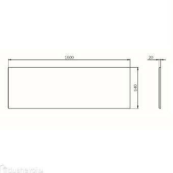Экран для ванны AM-PM Func W84A-160-070W-P 160см