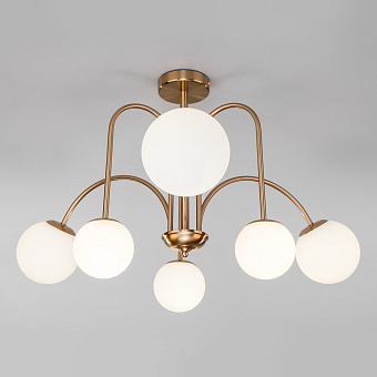 Люстра потолочная Eurosvet Alix 30177/6 латунь 40Вт 6 лампочек E27