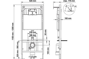 Инсталляция для подвесного унитаза BERGES NOVUM 040265