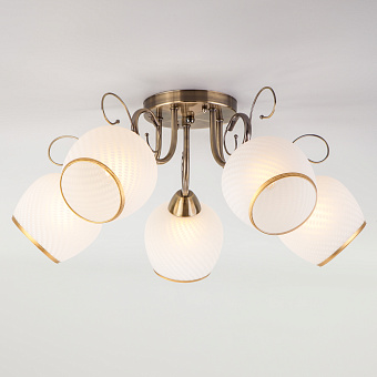 Люстра потолочная Eurosvet Brooksy 30159/5 античная бронза 40Вт 5 лампочек E27