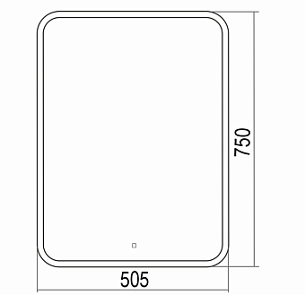 Зеркало Azario Стив LED-00002582 75х50,5см с подсветкой