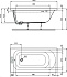 Ванна акриловая IDEAL STANDARD SIMPLICITY W004101 140х70см встраиваемая