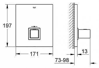 Смеситель для ванны GROHE Grohtherm Cube 19961000 хром
