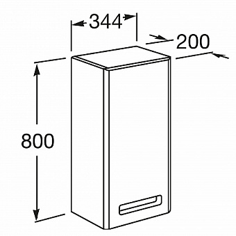 Пенал подвесной ROCA Gap ZRU9302736 20х34х80см белый