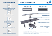 Душевой лоток RGW 47213160-04 SDR-31B 60х10,2см горизонтальный сток с решёткой и опорами