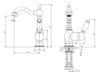 Смеситель для раковины CAPRIGO FONTE 12-524-crm хром