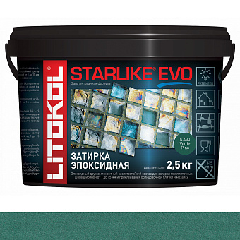 Эпоксидная затирка LITOKOL STARLIKE EVO зелёная сосна 2,5кг