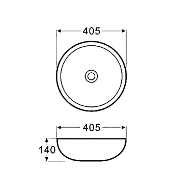 Раковина накладная Azario Letop AZ-3216 40,5х41см