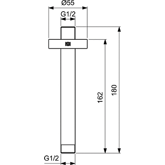 Держатель для верхнего душа IDEAL STANDARD B9446GN матовый хром