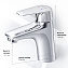Смеситель для раковины AM-PM Joy F85E02100 хром