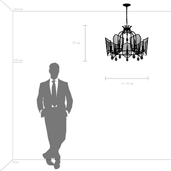 Люстра подвесная Lightstar Castello 744077 40Вт 7 лампочек E14