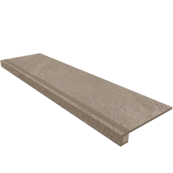 Плитка для ступеней ESTIMA Gabbro Set/Steptrade/GB02_NS/33x120/S1/Riser/GB02_NS/14,5 Grey 120х33смкв.м. неполированная