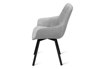Кухонный стул поворотный AERO 56х61х85см велюр Light Grey