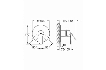 Смеситель для душа GROHE Eurostyle 24051002 хром