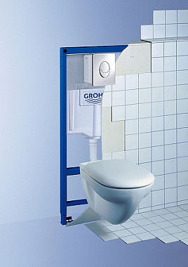Комплект для установки подвесного унитаза GROHE Rapid SL 38721001 с панелью смыва хром
