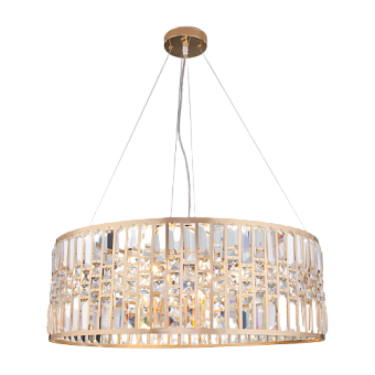 Люстра хрустальная Eurosvet Lory 10116/8 золото/прозрачный хрусталь Strotskis 60Вт 8 лампочек E14