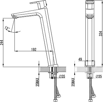 Смеситель для раковины RAVAK 10° X070091 хром