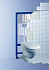 Комплект для установки подвесного унитаза GROHE Rapid SL 38721001 с панелью смыва хром