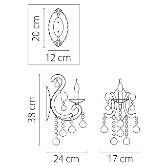 Бра Lightstar Elegante 708612 60Вт E14