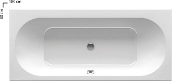 Ванна акриловая RAVAK CITY C920000000 180х80см встраиваемая