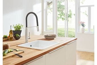 Смеситель для кухни GROHE Concetto New 31491DC0 гибкий излив сталь