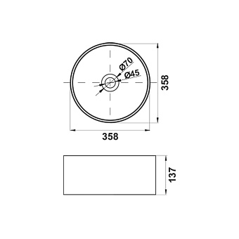 Раковина накладная MELANA 320357MG-805 36х36см