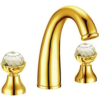 Смеситель для раковины Boheme Imperiale Presente 337 золотой