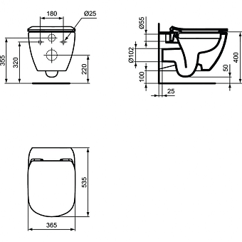 Инсталляция с унитазом IDEAL STANDARD TESI PROSYS OLEAS™ P1 PR386801
