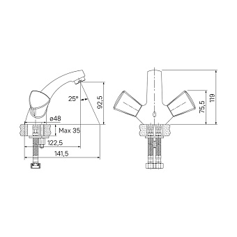 Смеситель для раковины IDDIS Bounce BOUSB00i01 хром
