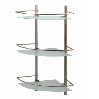 Полка в ванную угловая WASSERKRAFT Ammer K-3733 3-ярусная 31х31см хром