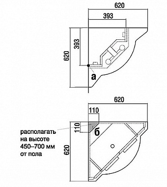 Раковина встраиваемая сверху Акватон Альтаир 1A700131SR010 61,9х61,9см