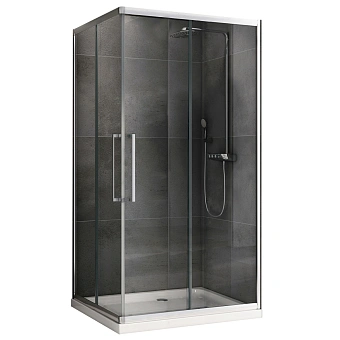 Угловое ограждение Abber Schwarzer Diamant AG02128H 195х80см стекло прозрачное