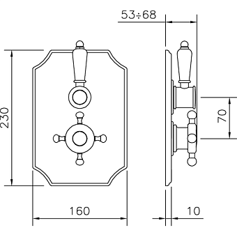 Смеситель для душа Huber Victorian VT00728021 хром
