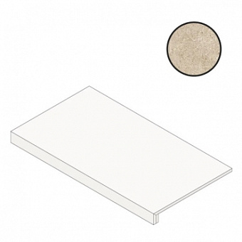 Плитка для ступеней Atlas Concord Италия Boost Stone A7OI Cream Scalino 33х60см 0,198кв.м. матовая