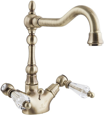 Смеситель для раковины CAPRIGO ADRIA-SWAROVSKI 01-025-vot бронза
