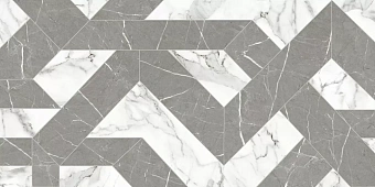 Полированный керамогранит NAXOS Rhapsody 118715 белый/серый 60х120см 2,16кв.м.