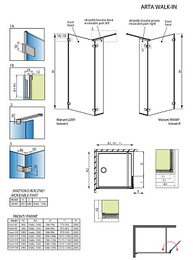 Душ перегородка ARTA Walk in 100*200см 386210-03-01 хром/прозрачное RADAWAY