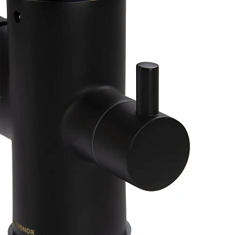 Смеситель для кухни Maxonor MN4352-7 поворотный излив чёрный