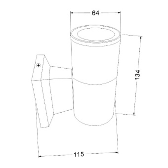 Светильник настенный Maytoni Bowery O574WL-01B 50Вт GU10