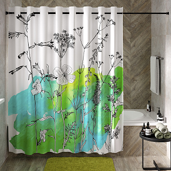 Шторка для ванной WASSERKRAFT Dill 200х200см мультицвет