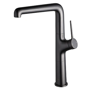 Смеситель для кухни Maxonor PL4094-9 поворотный излив серый