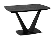 Кухонный стол раскладной AERO 85х120х76см закаленное стекло/керамика/сталь Carbon