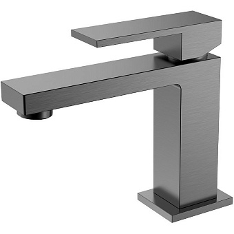 Смеситель для раковины Boheme Qubic 471-GM оружейная сталь